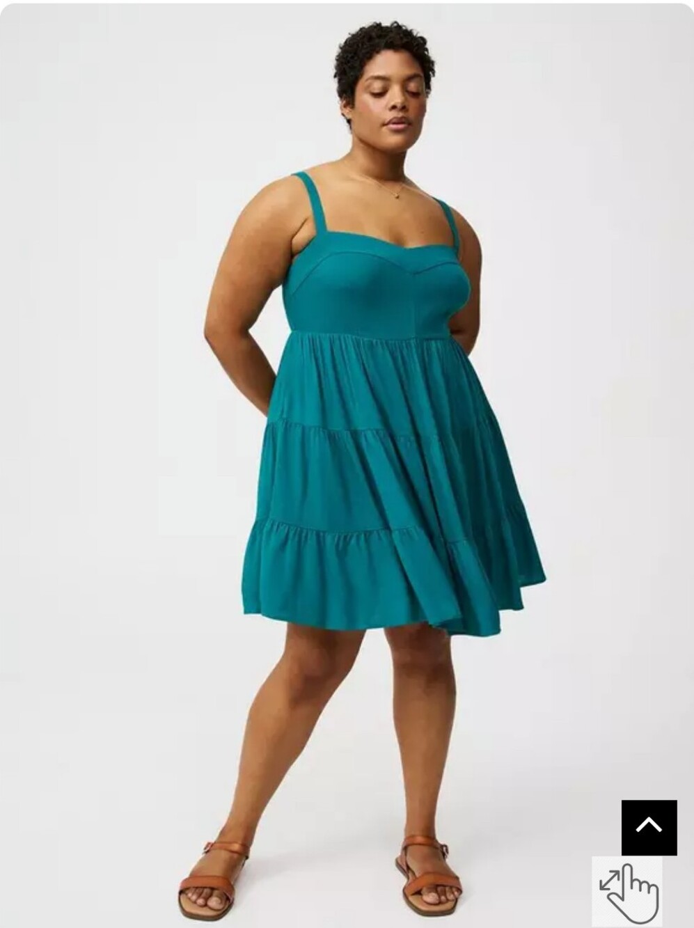 torrid Teal Tiered Sweetheart Mini Dress